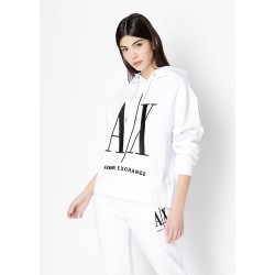 суичър,дамски,блузи,armani,exchange,8nym52,yj68z,hoodie,white