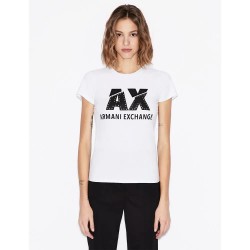 тениска,дамски,тениски,armani,exchange,8nyt86,y8c7z,short,sleeve,t,shirt,white