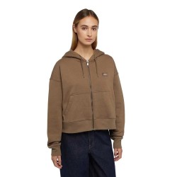 блуза,дамски,блузи,dickies,oakport,full,zip,sweatshirt,brown