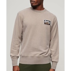 блуза,мъжки,пуловери,superdry,mechanic,loose,fit,crew,sweatshirt,beige,(moonrock)