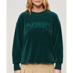 блуза,дамски,блузи,superdry,velour,graphic,boxy,crew,sweatshirt,furnace,green,(green)