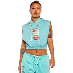 суичър,дамски,блузи,grimey,day,dreamer,short,sleeve,hoodie,blue