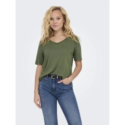 тениска,дамски,тениски,only,elise,short,sleeve,v,neck,t,shirt,green,(kalamata)