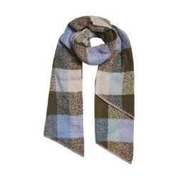 шал,ръкавици,шапки,и,шалове,pieces,pyron,checked,scarf,hydrangea,(grey)