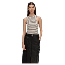 тениска,дамски,тениски,selected,anna,sleeveless,t,shirt,brown,(oatmeal,stripes,w.,black)