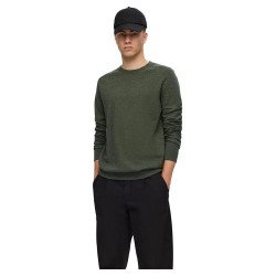 блуза,мъжки,пуловери,selected,berg,sweater,forest,night,detail,twist,(green)