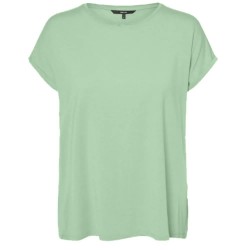 тениска,дамски,тениски,vero,moda,ava,plain,short,sleeve,t,shirt,pastel,green,(green)