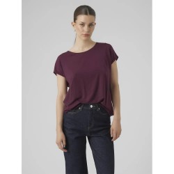 тениска,дамски,тениски,vero,moda,ava,plain,short,sleeve,t,shirt,purple,(winetasting)