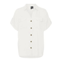 риза,с,къс,ръкав,дамски,блузи,дамски,ризи,vero,moda,bumpy,short,sleeve,shirt,snow,white,(white)