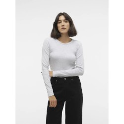 тениска,дамски,тениски,vero,moda,chloe,long,sleeve,t,shirt,grey,(light,grey,melange)
