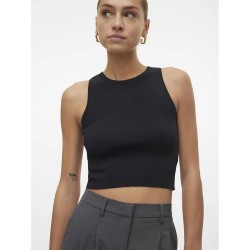 тениска,дамски,тениски,vero,moda,ginny,crop,sleeveless,t,shirt,black,(black)