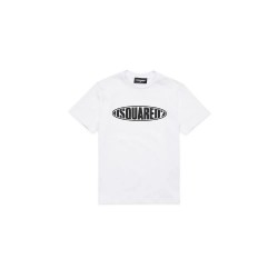 детска,тениска,детски,тениски,dsquared2,kids,relax,short,sleeve,t,shirt,white