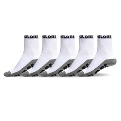 юношески,чорапи,детски,чорапи,globe,youth,quarter,short,socks,5,pairs,white,(white,grey)