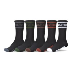 чорапи,мъжки,чорапи,globe,tilt,hi,crew,socks,5,pairs,black,(black,assorted)