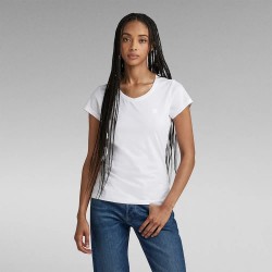 тениска,дамски,тениски,g,star,eyben,slim,v,t,2.0,short,sleeve,t,shirt,white,(white)
