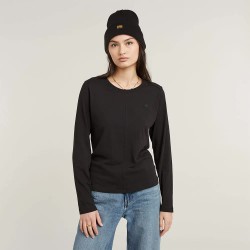 тениска,дамски,тениски,g,star,front,seam,long,sleeve,t,shirt,black,(dark,black)