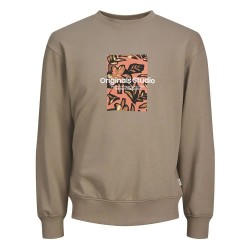 блуза,мъжки,пуловери,jack,&,jones,sequoia,sweatshirt,silver,sage,(beige)
