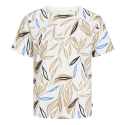 тениска,мъжки,тениски,jack,&,jones,summer,leaf,short,sleeve,t,shirt,snow,white,(beige)