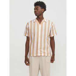 риза,с,къс,ръкав,мъжки,ризи,jack,&,jones,summer,short,sleeve,shirt,peach,caramel,fit,relax,fit,(yellow)