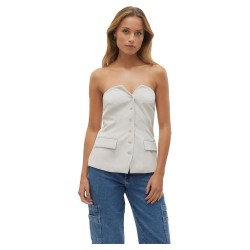 тениска,дамски,тениски,vero,moda,charity,sleeveless,t,shirt,beige,(silver,lining)