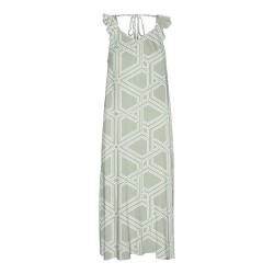 рокля,дамски,поли,и,рокли,vero,moda,easy,joy,frill,sleeveless,long,dress,green,(hedge,green,aop,sina)