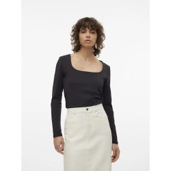 тениска,дамски,тениски,vero,moda,million,long,sleeve,t,shirt,beige,(black)