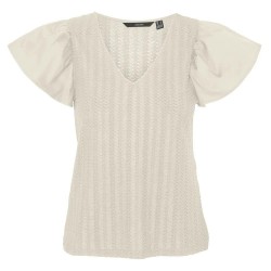 дамски,блузи,дамски,ризи,vero,moda,naja,short,sleeve,blouse,birch,(beige)