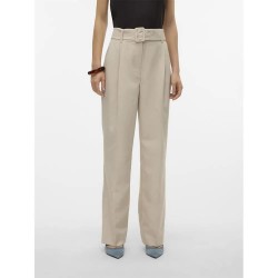 панталони,дамски,панталони,vero,moda,nancy,pants,beige,(silver,lining,detail,melange)