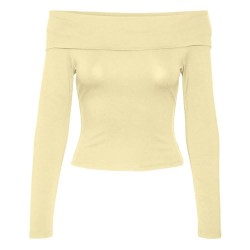 тениска,дамски,тениски,vero,moda,theodosia,long,sleeve,t,shirt,flan,(beige)