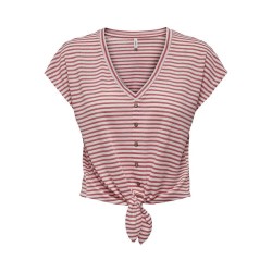 тениска,дамски,тениски,only,cannes,short,sleeve,v,neck,t,shirt,rose,of,sharon,stripes,cloud,dancer,+,silver,(pink)