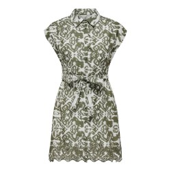 рокля,дамски,поли,и,рокли,only,lou,life,emb,short,sleeve,short,dress,green