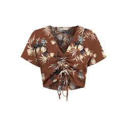 дамски,блузи,дамски,ризи,only,nova,life,short,sleeve,blouse,ginger,bread,aop,333,devon,(brown)