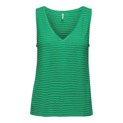 тениска,дамски,тениски,only,steffi,life,sleeveless,t,shirt,green,(deep,mint,stripes,pale,gold,glitter)