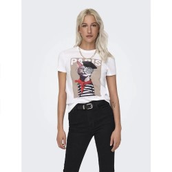 тениска,дамски,тениски,only,vibe,life,short,sleeve,t,shirt,bright,white,print,paris,(white)