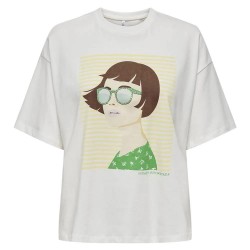 тениска,дамски,тениски,only,wendie,life,short,sleeve,t,shirt,cloud,dancer,print,sunshine,(white)