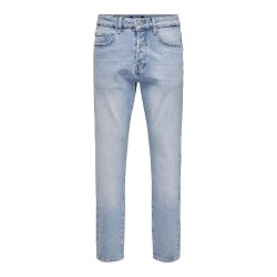 дънки,мъжки,панталони,only,&,sons,yoke,lb,9684,dot,tapered,fit,jeans,blue