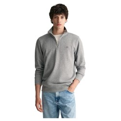 блуза,мъжки,пуловери,gant,2008005,reg,shield,half,zip,sweatshirt,grey