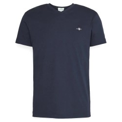 тениска,мъжки,тениски,gant,shield,short,sleeve,v,neck,t,shirt,evening,blue,(blue)