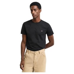тениска,мъжки,тениски,gant,slim,shield,short,sleeve,t,shirt,black,(black)