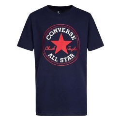детска,тениска,мъжки,тениски,дамски,тениски,converse,kids,chuck,patch,short,sleeve,t,shirt,blue,(obsidian,enamel,red)