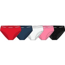 Converse kids Logo Waistband panties 5 units - Red (Red) детско,бельо,converse,kids,logo,waistband,panties,5,units,red,(red)