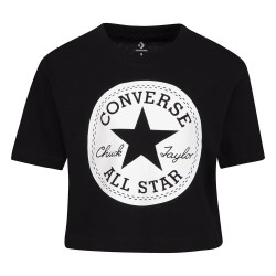 Детска тениска Converse kids Sig Chuck Patch Boxy short sleeve T-shirt - Black (Black) детска,тениска,мъжки,тениски,дамски,тениски,converse,kids,sig,chuck,patch,boxy,short,sleeve,t,shirt,black,(black)