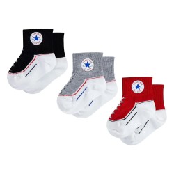 Детски чорапи Converse kids Striated Quarter socks 3 pairs - Multicolor (Black) детски,чорапи,мъжки,чорапи,дамски,чорапи,converse,kids,striated,quarter,socks,3,pairs,multicolor,(black)