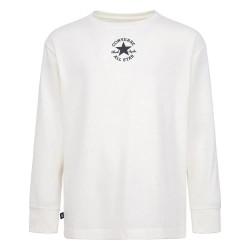 Детска тениска Converse kids Sustainable Core long sleeve T-shirt - White (Natural Ivory) детска,тениска,мъжки,тениски,дамски,тениски,converse,kids,sustainable,core,long,sleeve,t,shirt,white,(natural,ivory)
