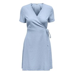рокля,дамски,поли,и,рокли,only,addiction,caro,short,sleeve,short,dress,cashmere,blue,(blue)