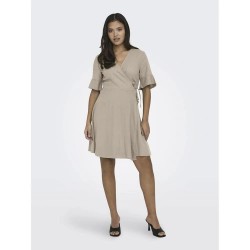 рокля,дамски,поли,и,рокли,only,addiction,caro,short,sleeve,short,dress,oxford,tan,(beige)