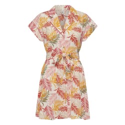 рокля,дамски,поли,и,рокли,only,laure,fr,short,sleeve,short,dress,orange,(cloud,dancer,aop,multi,leaf)