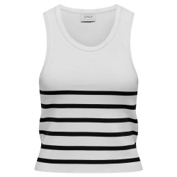 тениска,дамски,тениски,only,lill,sl,sleeveless,t,shirt,cloud,dancer,stripes,black,(white)