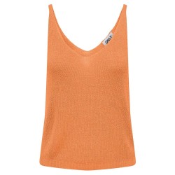 тениска,дамски,тениски,only,shina,sleeveless,t,shirt,orange,(tangerine,detail,gold,glitter)