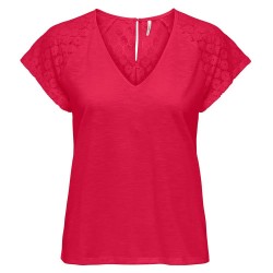 дамски,блузи,дамски,ризи,only,shiv,short,sleeve,blouse,viva,magenta,(red)